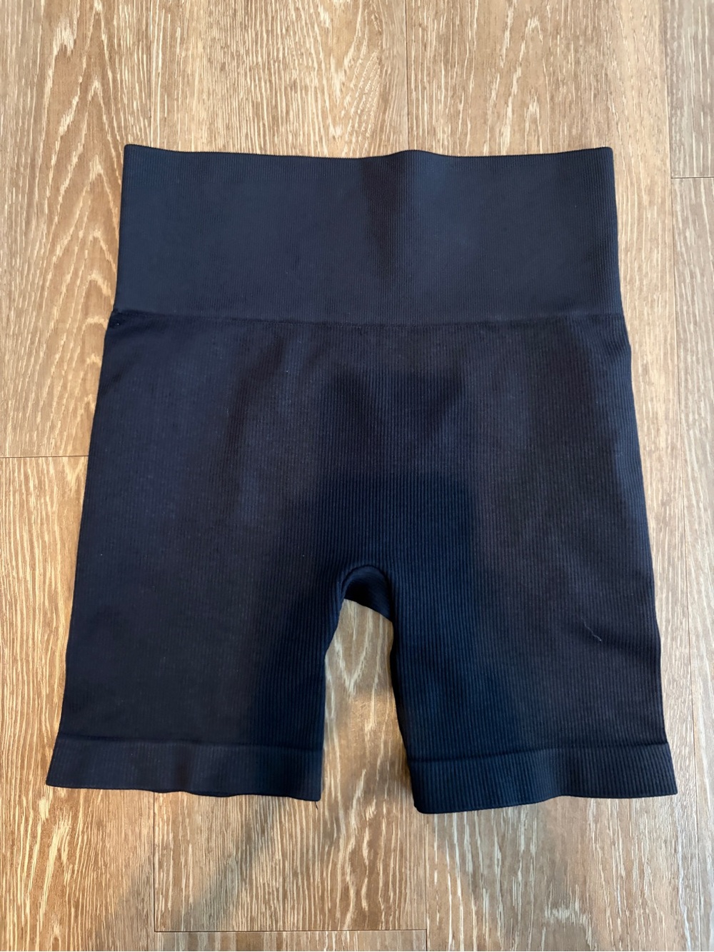 PacSun Black High-Rise Ribbed Bike Shorts